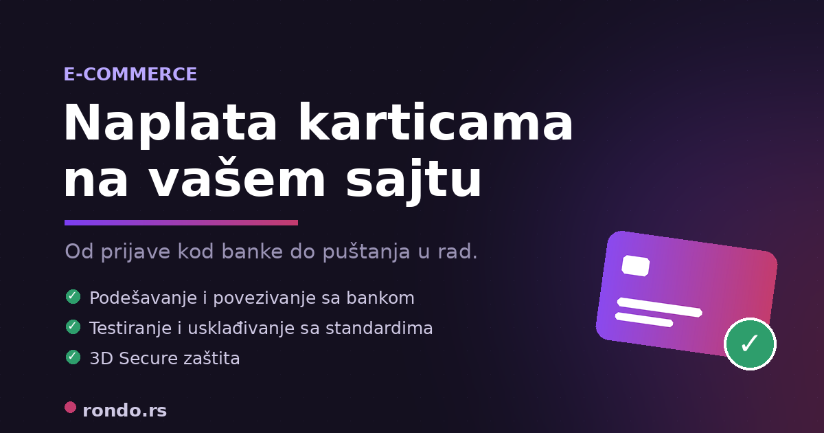 Kartično plaćanje na sajtu — kako izgleda integracija